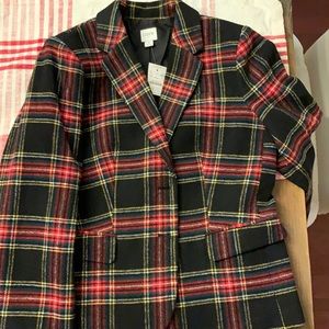 J.Crew Tartan School Boy Blazer